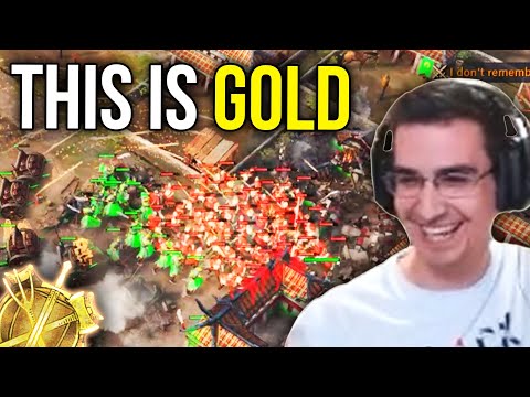 2v2v2v2 Gold 8 Player FFA on King of the Hill in AOE4!