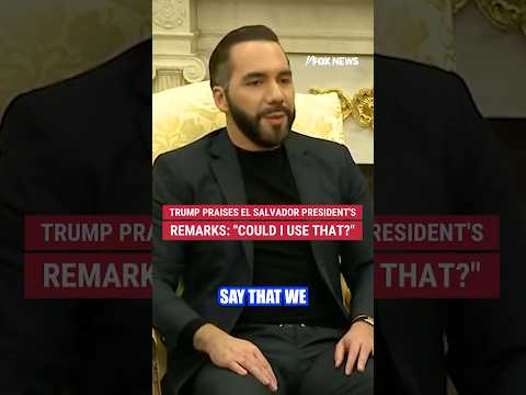 El Salvador's president remarks strike a chord with President Trump #fox #politics #News #shorts