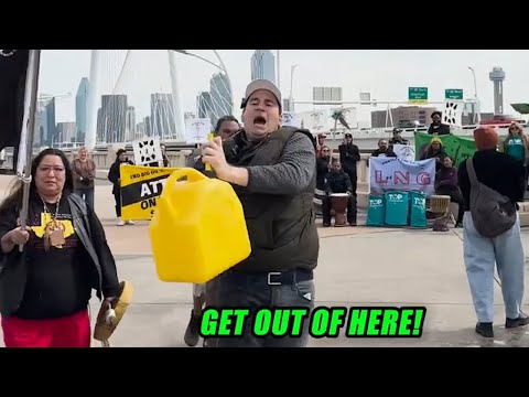Alex Stein CONFRONTS "Anti-Oil" Climate Protesters at Event