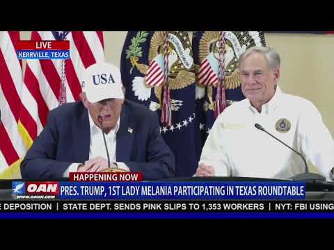 LIVE: President Trump, 1st Lady Melania Participating in Texas Roundtable