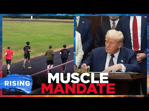 Trump REVIVES Presidential Fitness TEST, Signs EO Surrounded By TRIPLE H, Harrison Butker | RISING