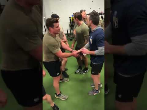 SecDef, Pete Hegseth, Shakes Hands With The 1/10 SFG After Their Joint PT Session