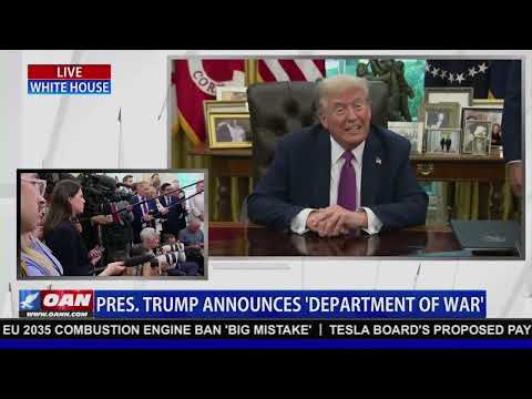 LIVE: President Trump Announces 'Department of War'