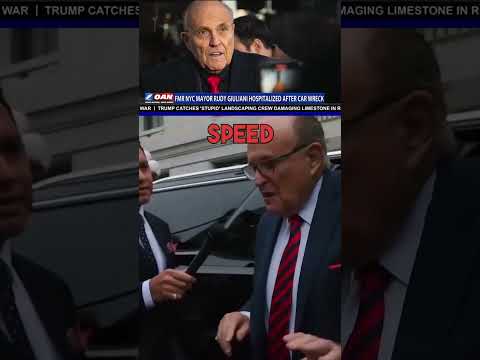 Rudy Giuliani is in the hospital after his rental car was slammed at high speed in New Hampshire.