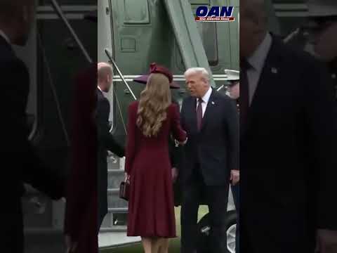 President Trump and the First Lady welcomed by the Prince and Princess of Wales.