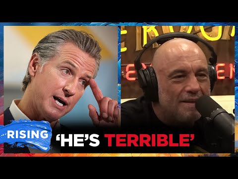 Gavin Newsom BEEFS With Joe Rogan, Calls Him A CHICKEN For Not Having Him On POD | RISING+