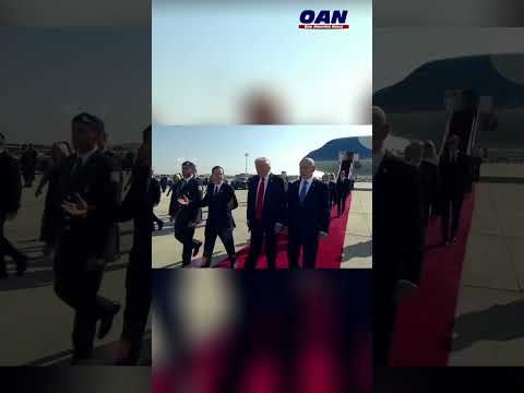President Trump walks alongside Israeli Prime Minister Netanyahu upon arrival in Israel