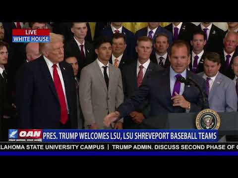 President Trump Welcomes LSU Baseball Teams