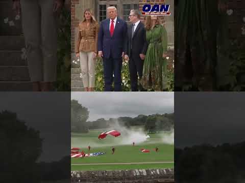 British Red Devils perform for President Trump & UK Prime Minister