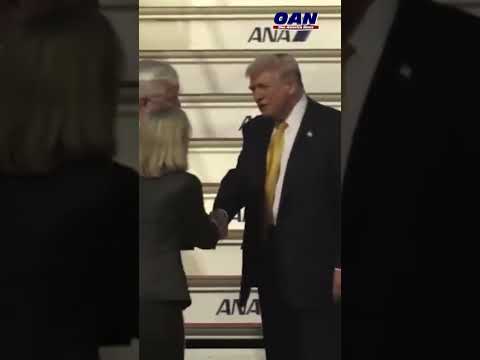 President Trump touches down in Tokyo, Japan