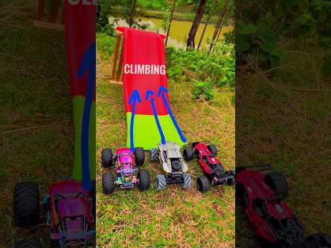 3 Rc Cars – who can climb the Hill!