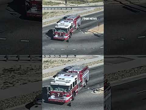 WATCH: Shocking video shows firetruck collide with car #shorts #usa #us #fire #breakingnews