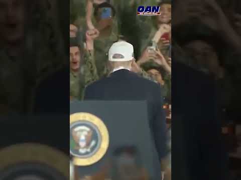 President Trump addresses U.S. troops aboard the USS George Washington