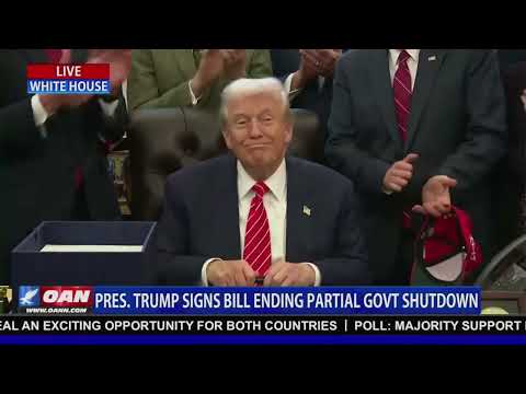 President Trump Signs Bill Ending Partial Govt Shutdown