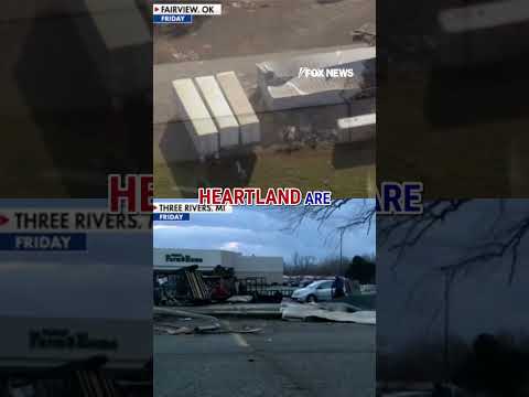 Eight dead, 12 injured after tornadoes rip through Michigan, Oklahoma #shorts