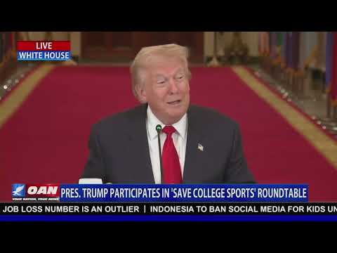 President Trump Participates in 'Save College Sports' Roundtable