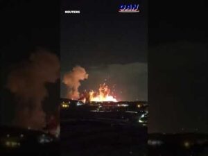 Large explosion and thick smoke in Isfahan, Iran