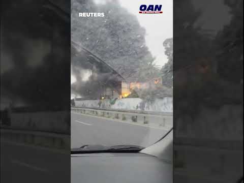 Missile fragments that hit central Israel following an Iranian missile attack have sparked fires