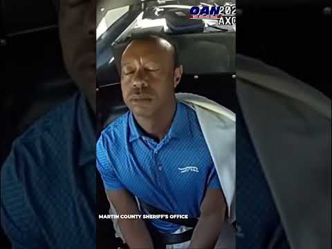 Tiger Woods dozing off while being transported to Martin County Jail