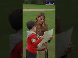 The First Lady met with children from the Scouts’ Squirrels program at Frogmore Gardens