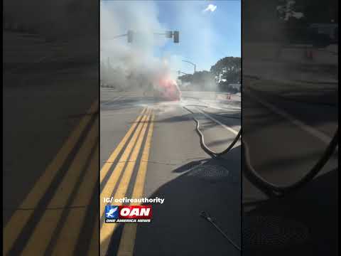 OC Fire Authority crews have responded to an electric vehicle fire in Irvine