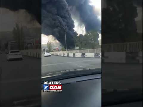 Video shows large blaze at oil refinery in Russia's Tuapse after an Ukrainian drone attack