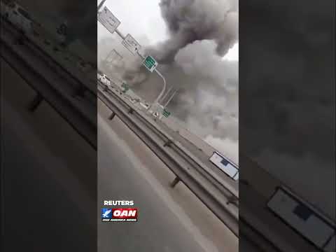 Smoke rising in Ahvaz following a strike