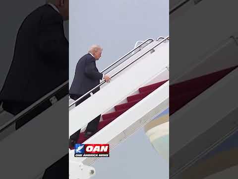 President Trump boards Air Force One en route to Palm Beach