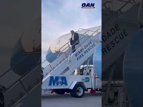 POTUS landed in Miami Saturday evening.