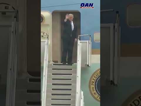 President Trump boards Air Force One in Beijing