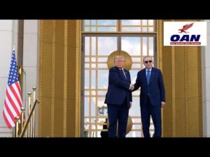 President Trump greets the President of Türkiye and the First Lady in Ankara.