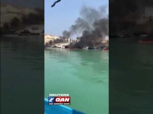 Eyewitness video shows boats engulfed in flames at a fishing pier in Bushehr, Iran