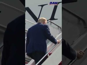 President Trump boards Air Force One to attend the dignified transfer ceremony