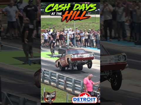 Dodge dart rides a big wheelie at cash day at the hill #cars #dodge #dragracing #shorts
