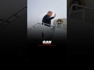 President Trump boarded Air Force One en route to Michigan
