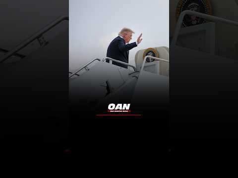 President Trump boarded Air Force One en route to Michigan