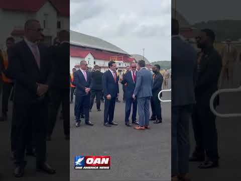 Secretary of War Pete Hegseth landing in Panama City