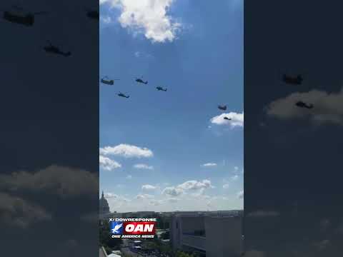 The flyovers have kicked off in Washington, D.C., ahead of the Freedom 250 Grand Prix