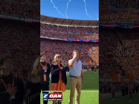 HEGSETH SALUTES AS MILITARY JETS FLY OVER GAME